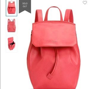 Matt & Nat Mumbai coral vegan leather backpack